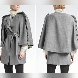 Banana Republic X Olivia Palermo Herringbone Cape Coat Size M